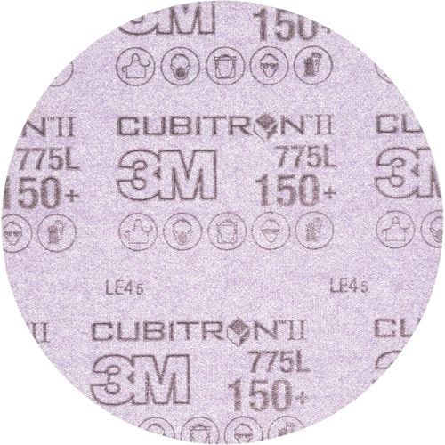 Cubitron II Hookit 775L Series Film Sanding Disc, 6" Dia., 150+ Grit, Ceramic, 3 mils Air Extreme Inc.