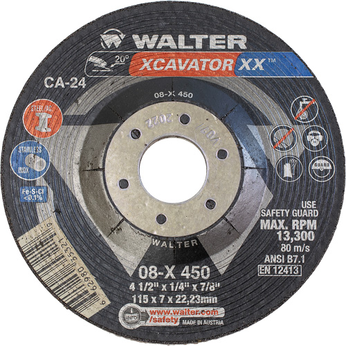 Meule Xcavator XX, 4-1/2" x 1/4", Arbre 7/8", C&eacute;ramique, Type 27 Air Extreme Inc.
