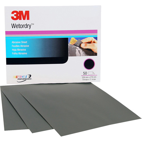 Wetordry Abrasive Sheet, 9" x 11", P500 Grit, Aluminum Oxide Air Extreme Inc.