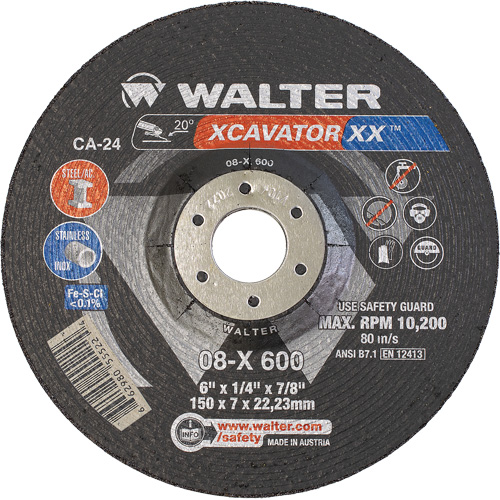 Meule Xcavator XX, 6" x 1/4", Arbre 7/8", C&eacute;ramique, Type 27 Air Extreme Inc.