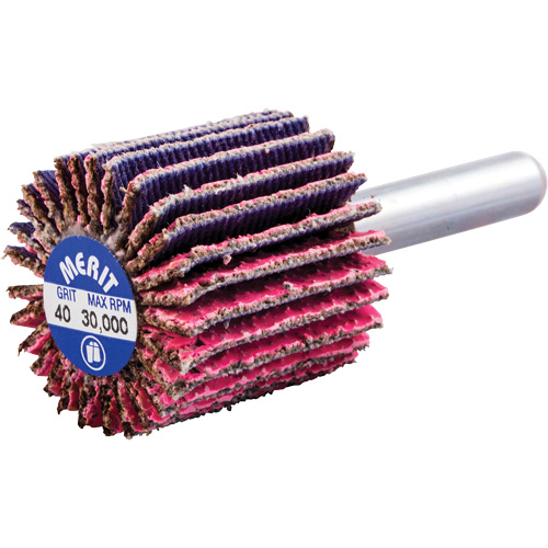 Shank Mounted Mini Flap Wheel, Ceramic Alumina, 40 Grit, 1" x 1" x 1/4" Air Extreme Inc.