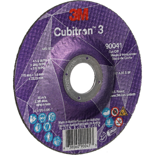 Cubitron 3 Cut-Off Wheel, 4-1/2" x 0.045", 7/8" Arbor, Type T27, Ceramic, 13300 RPM Air Extreme Inc.