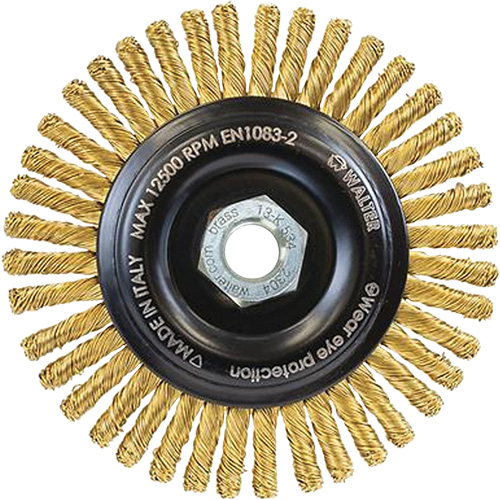 Spark-Free Brass Wire Wheel, 6" Dia. x 5/8"-11 Arbor Air Extreme Inc.