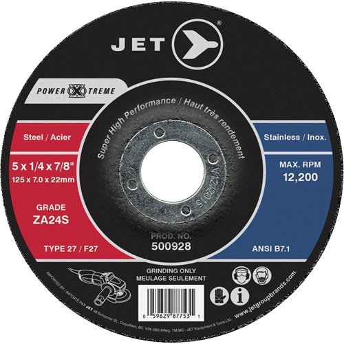 Meule Power-Xtreme ZA24S, 5" x 1/4", Arbre 7/8", Type 27 Air Extreme Inc.