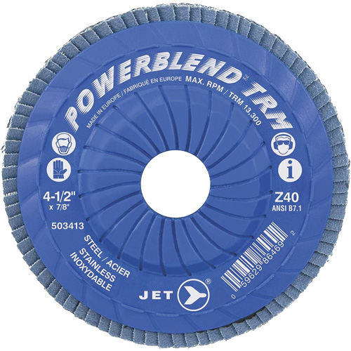 Disque &agrave; lamelles ajustables TRM Powerblend, 4-1/2" x 7/8", Type 29, Grain Z40, Zirconium Air Extreme Inc.