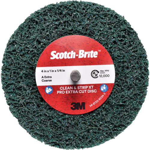 Disque Clean and Strip XT Pro Extra Cut Disc XC-DC Scotch-Brite, 4" dia., Grain Extra grossier, Oxyde d'aluminium Air Extreme Inc.