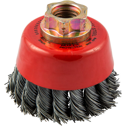 Brosse-boisseau &agrave; fils nou&eacute;s, 2-3/4" dia. x 5/8"-11 arbre Air Extreme Inc.