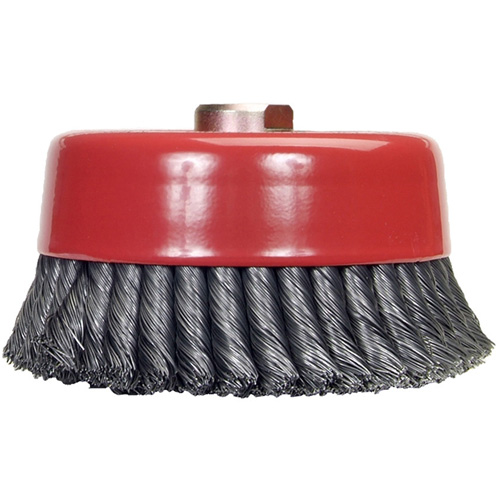 Brosse-boisseau &agrave; fils nou&eacute;s, 6" dia. x 5/8"-11 arbre Air Extreme Inc.