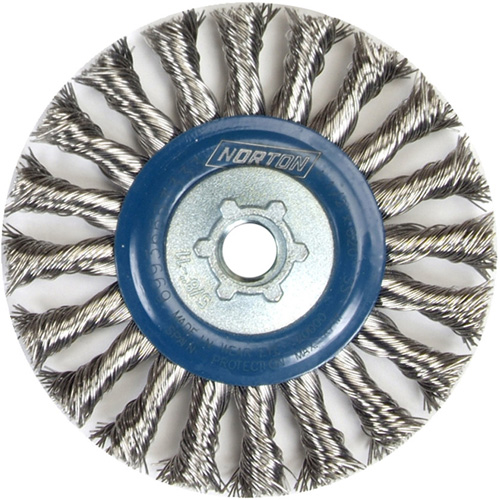 Full Cable Twist Wire Wheel, 4" Dia., 0.02" Fill, 5/8"-11 Arbor, Stainless Steel Air Extreme Inc.