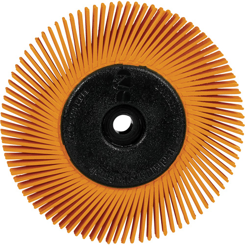 Brosse radiale en soies de pr&eacute;cision type A PN-RB avec adaptateur Scotch-Brite , C&eacute;ramique, Grain 80+, 6" dia. Air Extreme Inc.