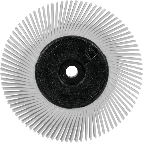 Brosse radiale en soies de pr&eacute;cision type A PN-RB avec adaptateur Scotch-Brite , C&eacute;ramique, Grain 120+, 6" dia. Air Extreme Inc.