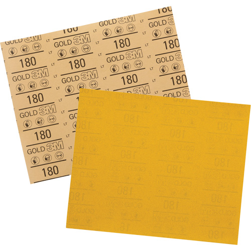 Gold Abrasive Sheet 12545, 9" x 11", 180 Grit, Aluminum Oxide Air Extreme Inc.