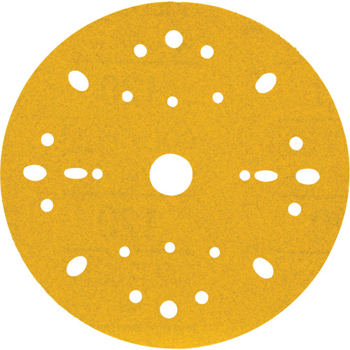 Hookit Gold Abrasive Disc, 6" Dia., 120 Grit, Aluminum Oxide, C-Weight Air Extreme Inc.