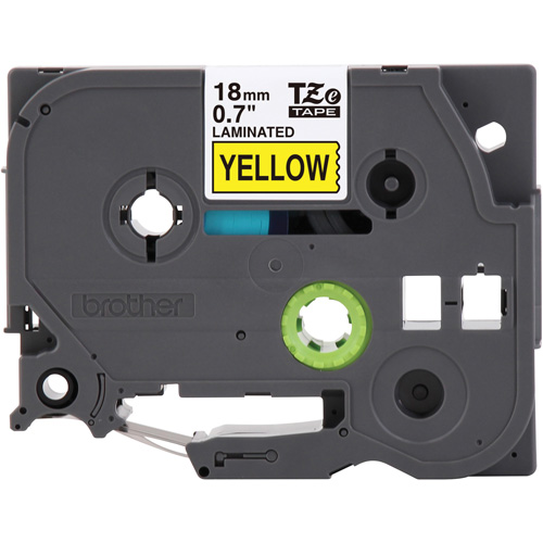Tape Cartridge for P-touch&reg; Labeling System, 18 mm x 8 m, Black on Yellow Air Extreme Inc.