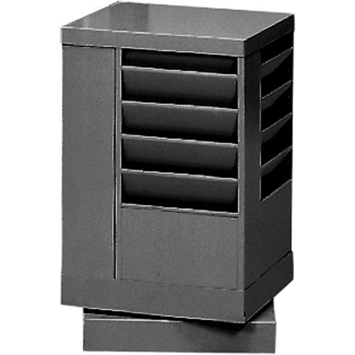Literature Storage Racks, Rotating, 20 Slots, Steel, 14-1/8" W x 14-1/8" D x 21-1/4" H Air Extreme Inc.