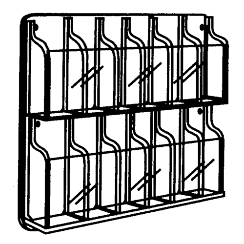 Pr&eacute;sentoirs, Mural, 9 fentes, Plastique, 30" la x 2" p x 36-7/8" h Air Extreme Inc.