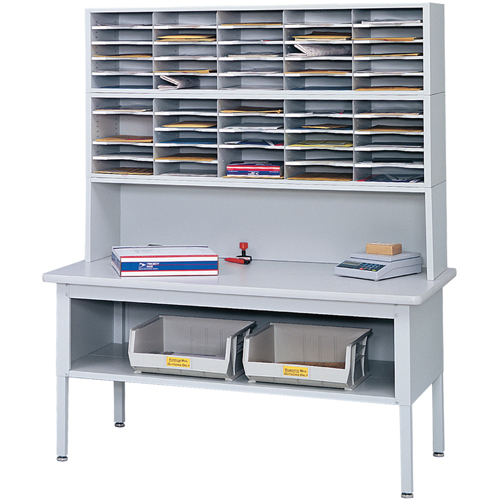 E-z Sort&reg; Mailroom Furniture-sorting Tables With Shelf-base Table With Shelf, 60" W x 28" D x 36" H, Laminate Air Extreme Inc.
