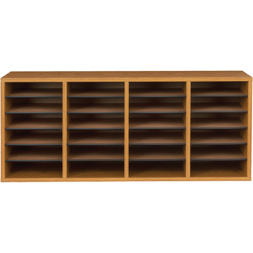Casier &agrave; compartiments r&eacute;glable pour documentation, Stationnaire, 24 fentes, Bois, 39-1/4" la x 11-3/4" p x 16-1/4" h Air Extreme Inc.
