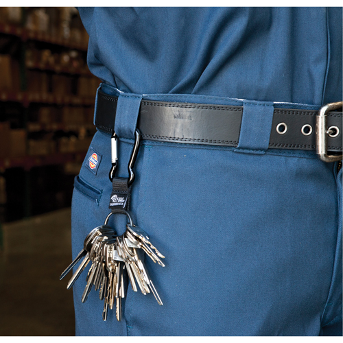 Split Ring Key Holder, Zinc Alloy Metal, 4-1/2" Cable, Carabiner Attachment Air Extreme Inc.