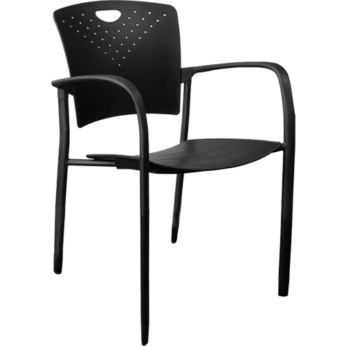 MaxX StaxX Stackable Chairs, Polypropylene, 17-1/4" High, 275 lbs. Capacity, Black Air Extreme Inc.