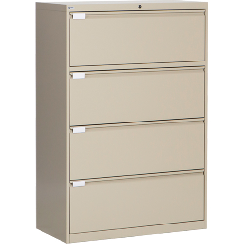 Lateral Filing Cabinet, Steel, 4 Drawers, 36" W x 18" D x 53-3/8" H, Beige Air Extreme Inc.