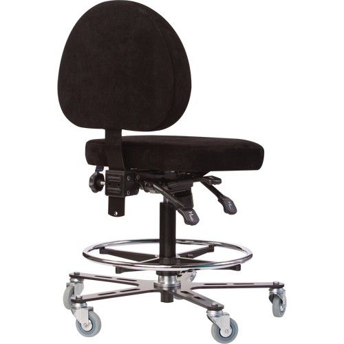 TF180 Welding Grade Ergonomic Stools, Suede, Black, 300 lbs. Capacity Air Extreme Inc.