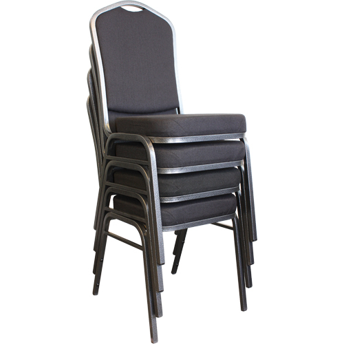 Stacking Chairs, Fabric, 37" High, 275 lbs. Capacity, Black Air Extreme Inc.