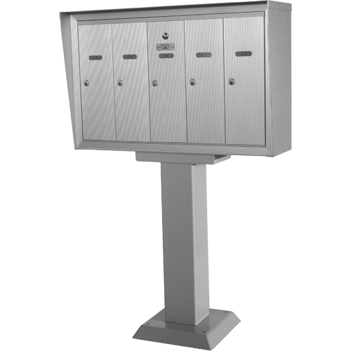 Boîtes aux lettres plateforme unique, Fixation Socle, 16" x 5-1/2", 3 portes, Aluminium Air Extreme Inc.