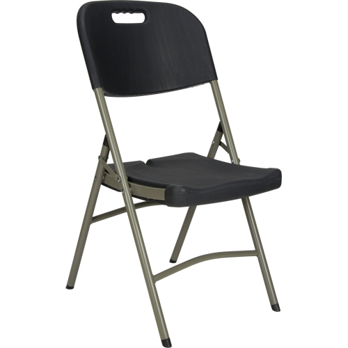 Chaise pliante, Poly&eacute;thyl&egrave;ne, Noir, Capacit&eacute; 350 lb Air Extreme Inc.