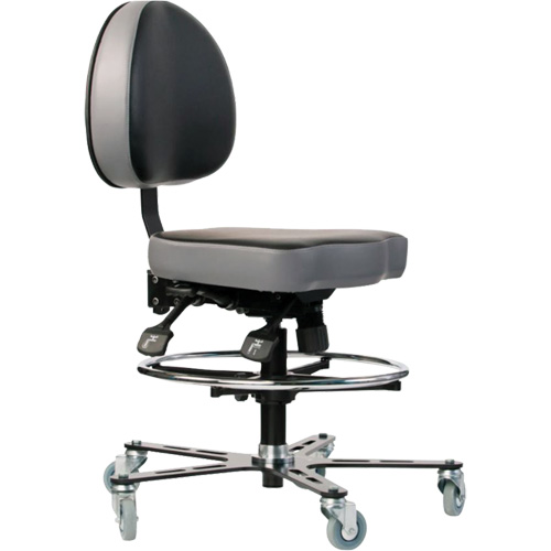 Chaise ergonomique TF 180, Mobile, Vinyle Si&egrave;ge, Noir Air Extreme Inc.