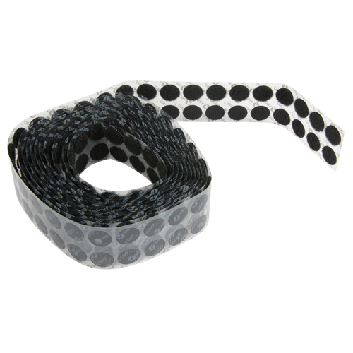 Fastener Coins, Hook & Loop, 3/4" Dia., Adhesive, Black Air Extreme Inc.