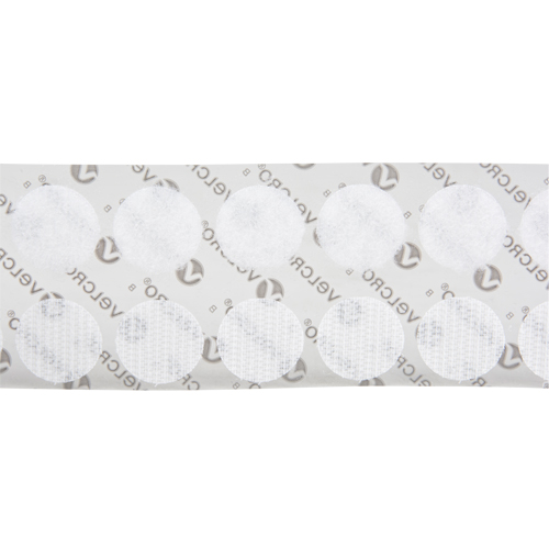 Fastener Coins, Hook & Loop, 3/4" Dia., Adhesive, White Air Extreme Inc.