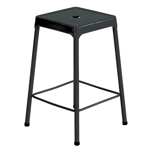 Counter Stool, Stationary, Fixed, 25", Steel Seat, Black Air Extreme Inc.
