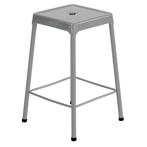 Tabouret en acier pour comptoir Safco, Stationnaire, Fixe, 25", Acier Si&egrave;ge, Gris Air Extreme Inc.