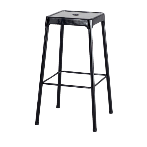 Bistro Stool, Stationary, Fixed, 29", Steel Seat, Black Air Extreme Inc.