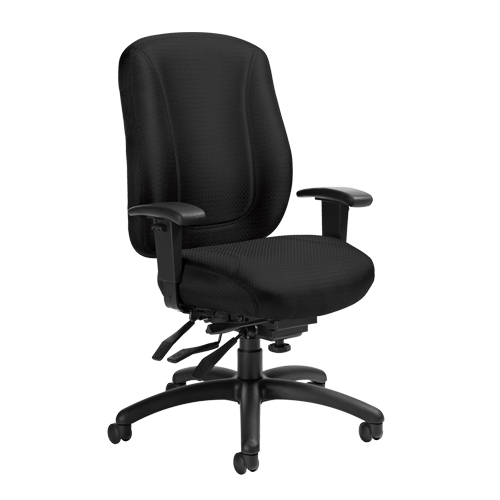Overtime High Back Chair, Fabric, Black, 300 lbs. Capacity Air Extreme Inc.