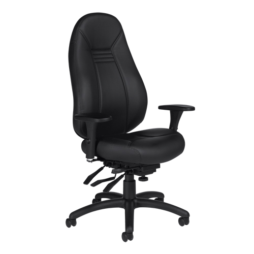 Chaise confortable &agrave; dos &eacute;lev&eacute;, Cuir, Noir, Capacit&eacute; 300 lb Air Extreme Inc.
