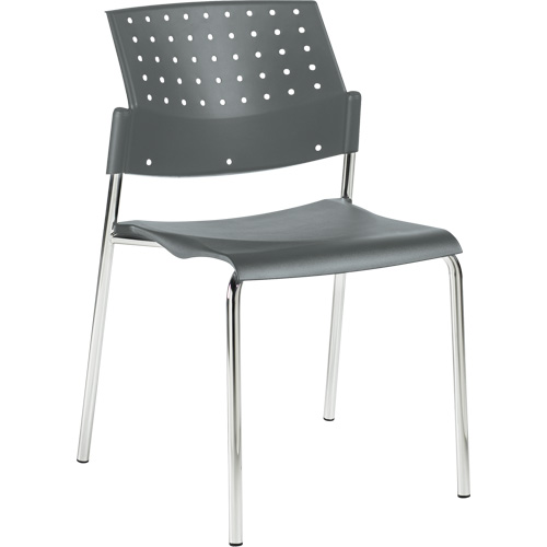 Chaises sans accoudoirs empilables, Plastique, Hauteur 33", Capacit&eacute; 300 lb, Gris Air Extreme Inc.