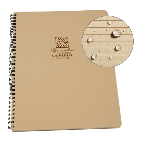 Carnet de notes de poche &agrave; spirale lat&eacute;rale, Couverture souple, Havane, 64 Pages, 4-5/8" , 7"  Air Extreme Inc.