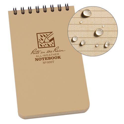 Pocket Top-Spiral Notebook, Soft Cover, Tan, 100 Pages, 3" W x 5" L Air Extreme Inc.