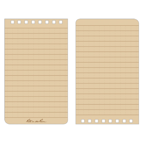 Pocket Top-Spiral Notebook, Soft Cover, Tan, 100 Pages, 3" W x 5" L Air Extreme Inc.