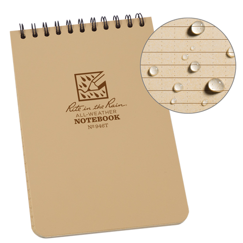 Pocket Top-Spiral Notebook, Soft Cover, Tan, 100 Pages, 4" W x 6" L Air Extreme Inc.