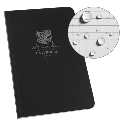Field-Flex Bound Book, Soft Cover, Black, 128 Pages, 4-5/8" W x 7-1/4" L Air Extreme Inc.
