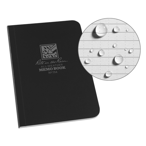 Memo Book, Soft Cover, Black, 112 Pages, 3-1/2" W x 5" L Air Extreme Inc.