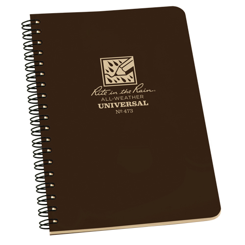 Side-Spiral Notebook, Soft Cover, Brown, 64 Pages, 4-5/8" W x 7" L Air Extreme Inc.