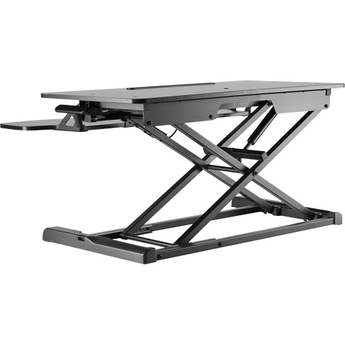 Goya Sit-Stand Workstation, Desktop Unit, 22" H x 31-1/2" W x 24" D, Black Air Extreme Inc.