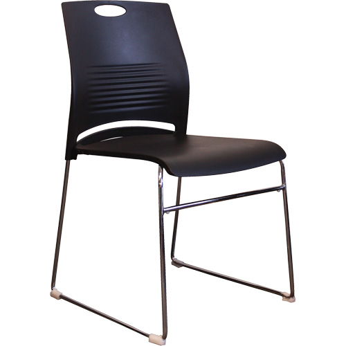 Chaises empilables s&eacute;rie Activ, Plastique, Hauteur 23", Capacit&eacute; 275 lb, Noir Air Extreme Inc.