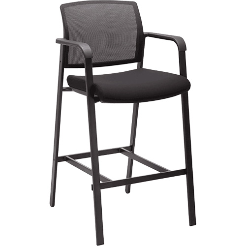 Activ Series Barstool Chair, Stationary, Fixed, 58-1/2", Mesh Seat, Black Air Extreme Inc.