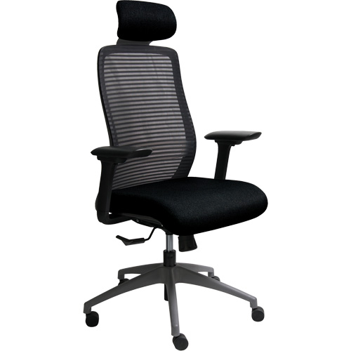 Chaise de bureau ajustable s&eacute;rie Era avec appui-t&ecirc;te, Tissu/Mailles, Noir, Capacit&eacute; 275 lb Air Extreme Inc.