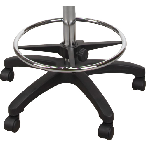 Heavy-Duty Ergonomic Stool, Mobile, Adjustable, 39" - 48", Polyurethane Seat, Black Air Extreme Inc.